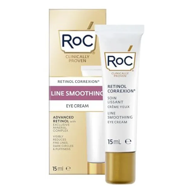 RoC - Retinol Correxion Soin Lissant Crème Contour des Yeux - Réduit les Poches et les Cernes - Anti-Rides et