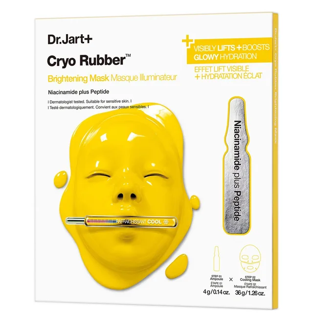 Dr Jart+ Cryo Rubber™ Masque Visage Illuminateur à la Niacinamide + Ampoule