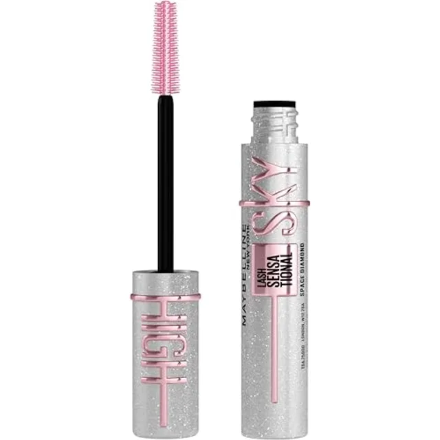 Maybelline Mascara à paillettes Lash Sensational Sky High Space Diamond, Blanc