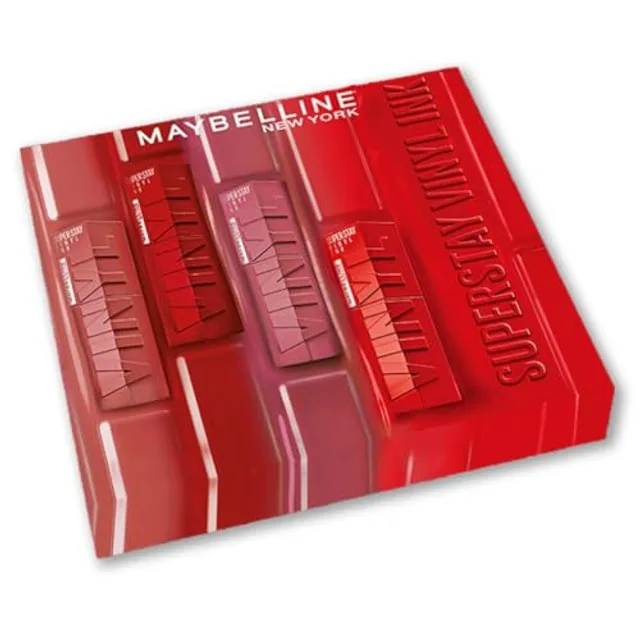 Maybelline New York - Coffret 4 Rouges à Lèvres Liquides - Effet Vinyl Brillant - Longue Tenue - SuperStay