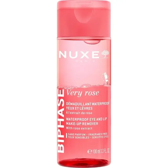 NUXE - Very Rose Démaquillant Waterproof Yeux et Lèvres - Biphase Démaquillant yeux 100 ml