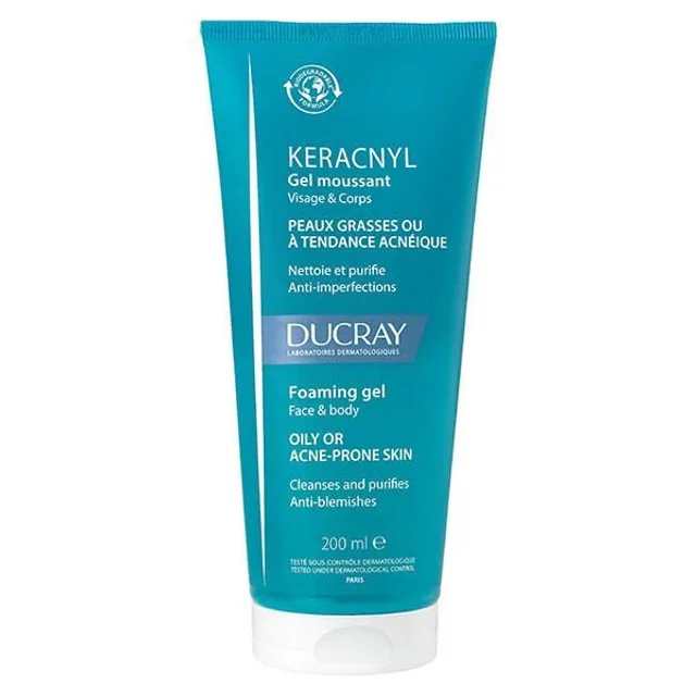 Gel moussant nettoyant purifiant visage peau grasse 200ml