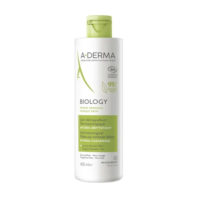 Biology Lait démaquillant dermatologique hydra nettoyant bio 400ml