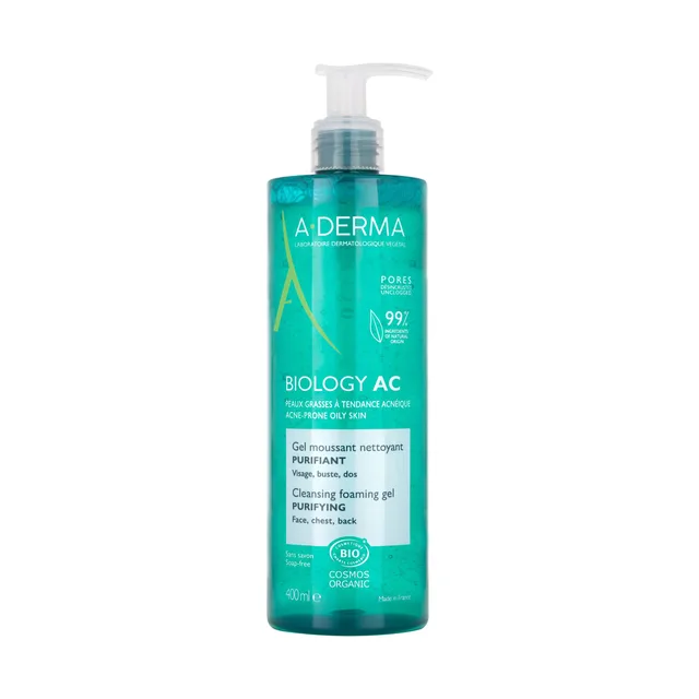 Soin Corps et visage A-derma Aderma biology ac gel moussant purifiant 400ml