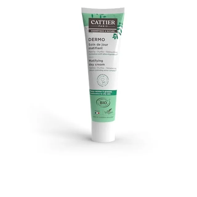 Cattier - Soin Jour Matifiant Bio - Visage - Peaux Mixtes À Grasses, 40ml - Crème Anti-imperfections