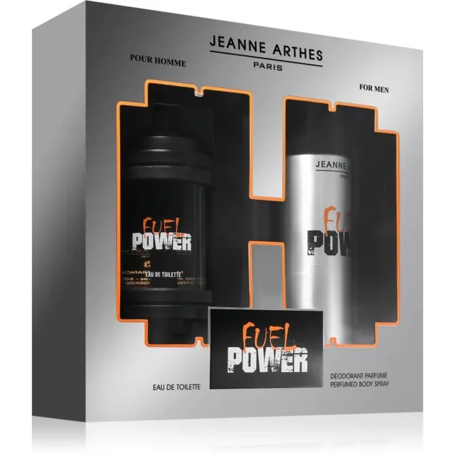 JEANNE ARTHES - Coffret Cadeau pour Homme - Fuel Power - Eau de toilette 100 ml + Déospray 200 ml - Parfum