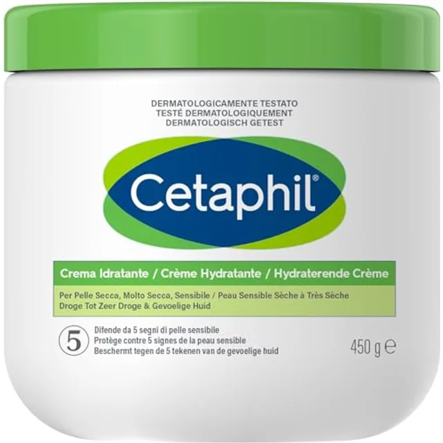 Cetaphil, Crème Hydratante Visage et Corps, Hydratation intense pendant 48 heures, Idéal pour la peau sèche