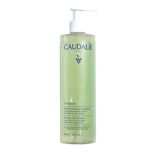 Caudalie - Vinopure - Gelée Nettoyante Purifiante - Visage Et Dos - Peaux Mixtes À Tendance Acnéique, 385ml