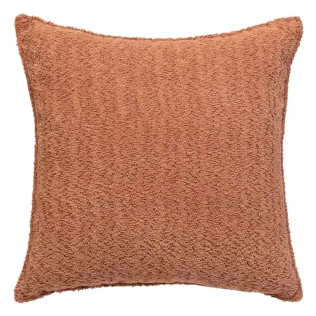 Coussin bouclette Saona Terracotta 45x45cm - Atmosphera créateur d'intérieur