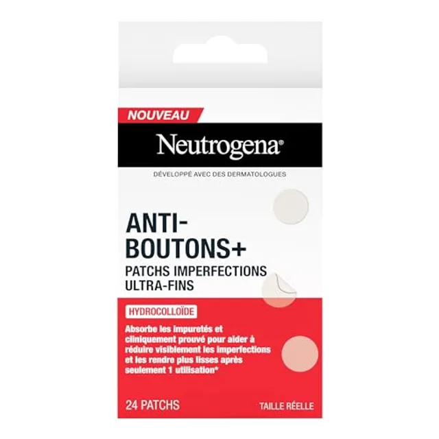 Neutrogena - Patchs Imperfections Ultra-Fins Anti-Boutons+ (boîte de 24 patchs) - Soin visage avec