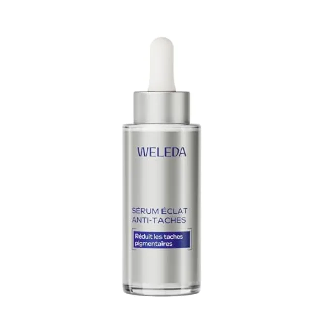 Weleda Sérum Éclat Anti-Taches Gentiane Bleue & Edelweiss – Soin Anti-Âge Redensifiant 50+, Réduit et