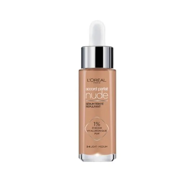 Sérum Teinté Repulpant L'OREAL PARIS Accord Parfait - 3-4 Light Medium - 30 ml