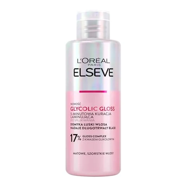 L'Oréal Paris Elvive Traitement de laminage 5 minutes Glycolic Gloss, Transparent