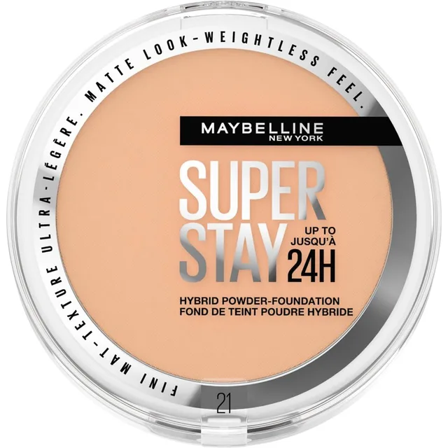 Maybelline New York - Fond de Teint-Poudre Hybride - Longue Tenue - Couvrance Mate Lumineuse - Vegan &
