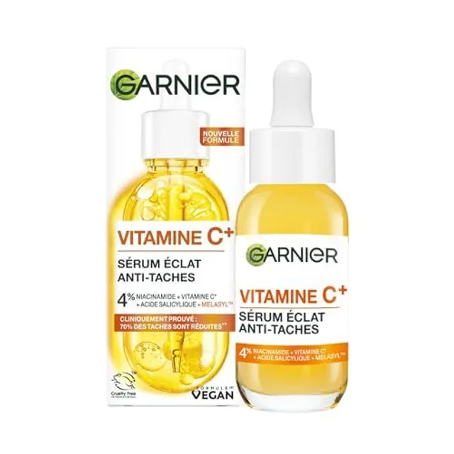 Garnier SkinActive - Sérum Anti-Taches Brunes - Soin Visage Enrichi en Vitamine C, Acide Salicylique et