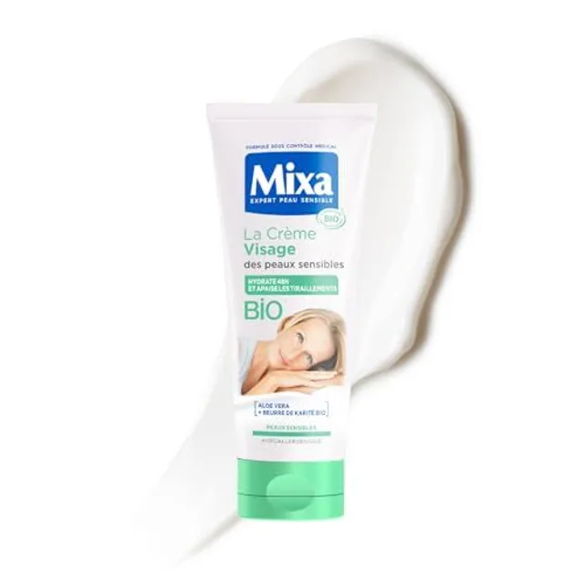 MIXA - Soin Visage Protecteur Hydratant - Antioxydant & Équilibre - Thé Vert & Raisin Certifiés BIO - Peaux