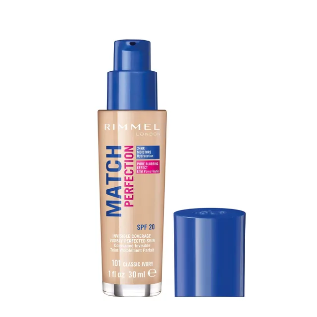 RIMMEL Fond de teint Nu Protege Match Perfection - 101 Classic Ivory - 30 ml