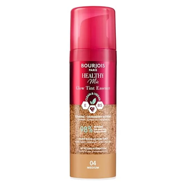 Bourjois Healthy Mix Glow Tint Essence Essence Hydratante pour Nivellement du teint, 04 Medium, 30 ml