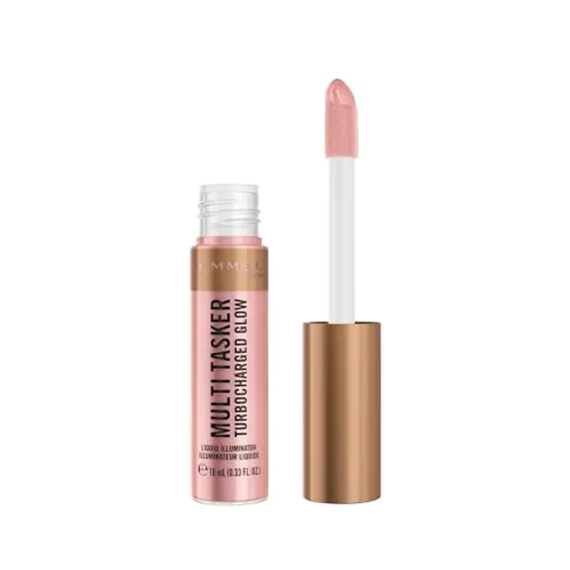 Rimmel Multi Tasker Turbocharged Glow, 005 Iconic as Usual, highlighter visage liquide, pigments nacrés