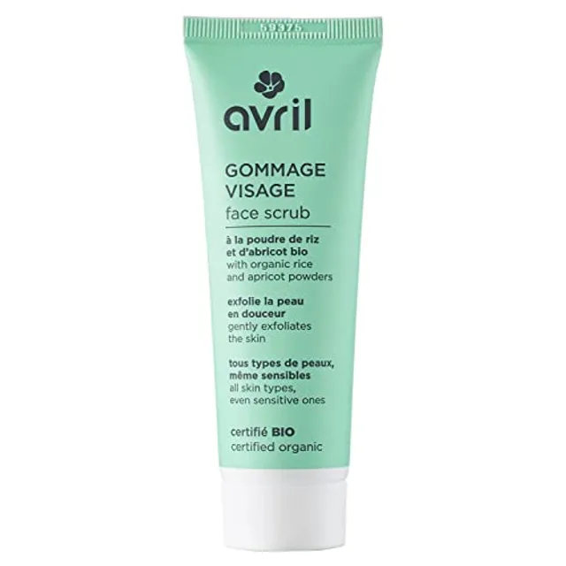 Gommage visage à la poudre de riz et à l'abricot certifié bio