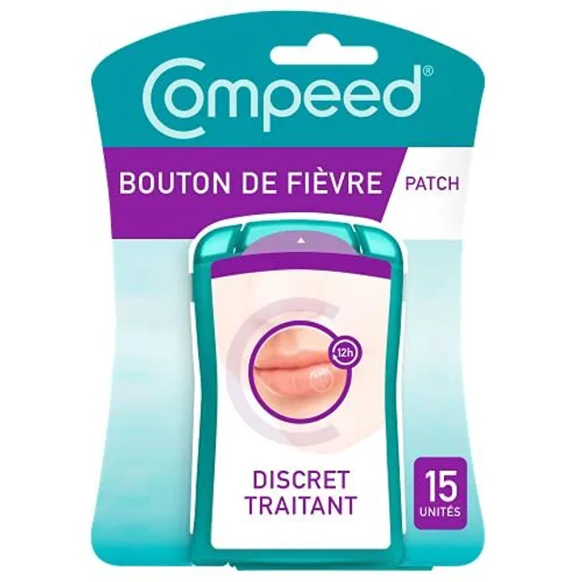 Compeed® - Patch Bouton de Fièvre Discret pour un Traitement Rapide - Soins jour et nuit qui accélèrent la
