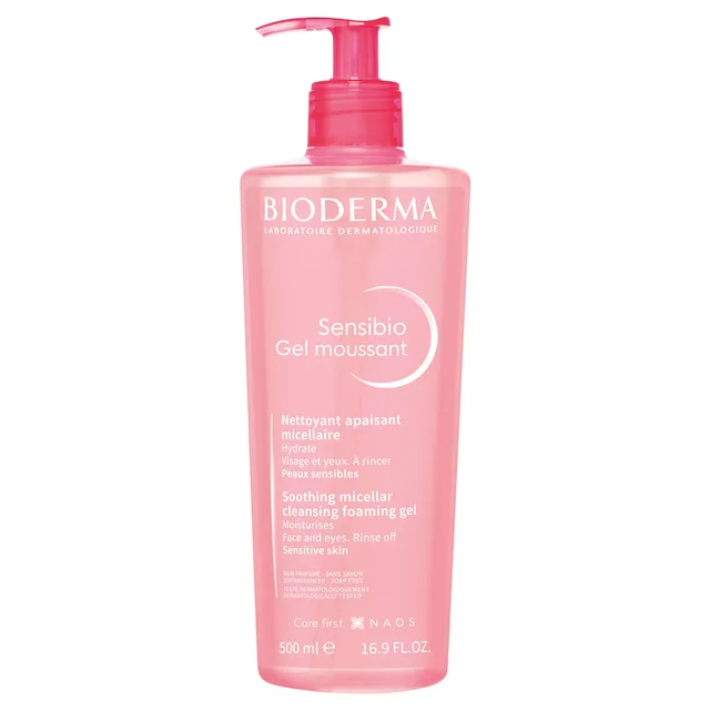 Bioderma Sensibio Gel Moussant Micellare Detergente Lenitivo Viso, Noix de Coco, 500 ml
