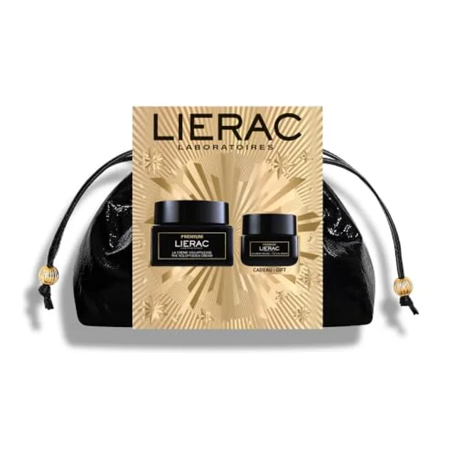 Lierac - Coffret Noël Anti-Âge Premium - Crème Voluptueuse 50 ml Peaux Sèches + Crème Regard 20 ml Offerte +