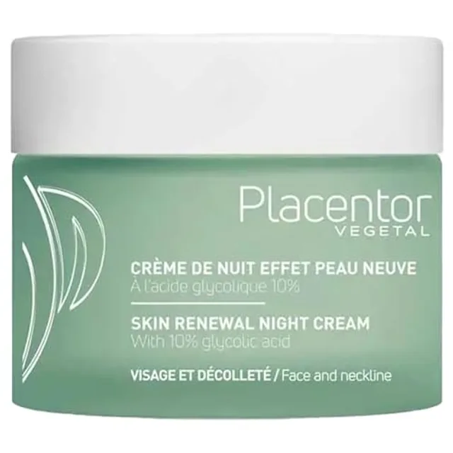 Placentor Vegetal - Crème De Nuit Effet Peau Neuve - Visage Et Décolleté - Tous Types De Peaux, 50ml - Crème