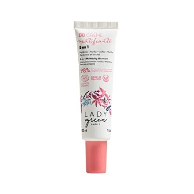 Lady Green 5en1 BB Crème Matifiante Teinte Très Claire Bio 1 Unité