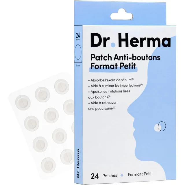 Dr. Herma - Patch Anti Bouton, Acne Patch Invisible - Résultats en 6 à 8h - Testé sous contrôle
