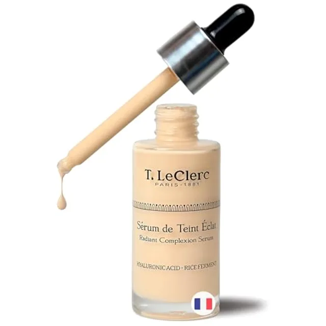 Sérum de Teint Éclat Anti-Âge N°2 Amande - T.LeClerc - Fond de teint Fluide Soin, Teint Lumineux & Unifié