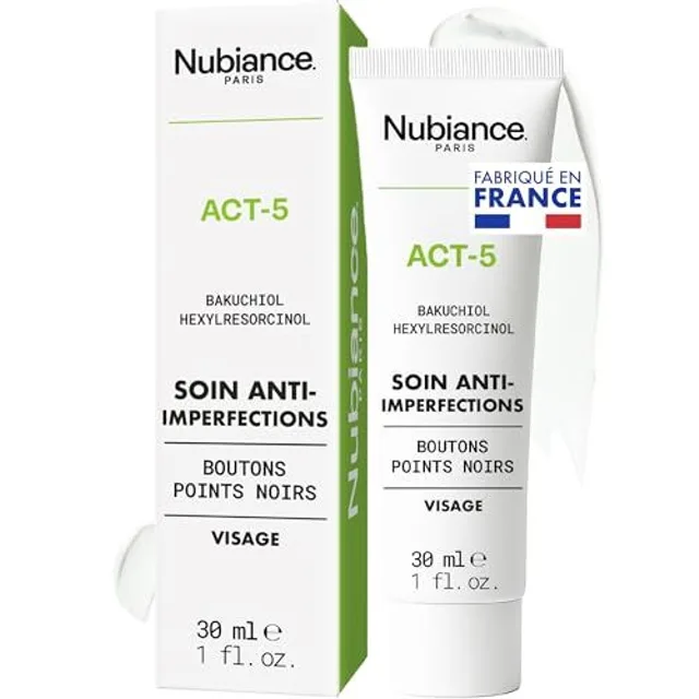 NUBIANCE - ACT-5 Creme Anti Acne Pour Les Soin Du Visage - Creme Anti Bouton Pour toutes Les Peaux