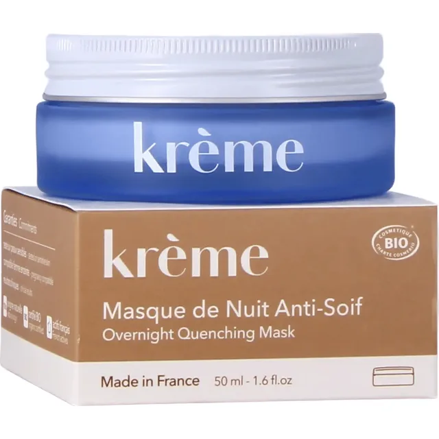 Krème - Masque De Nuit Anti-soif - Visage - Peaux Sèches, 50ml - Masque Hydratant