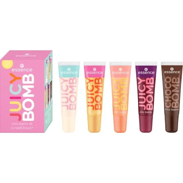 essence JUICY BOMB shiny lipgloss set sweet treats edition, naturel (1pcs)