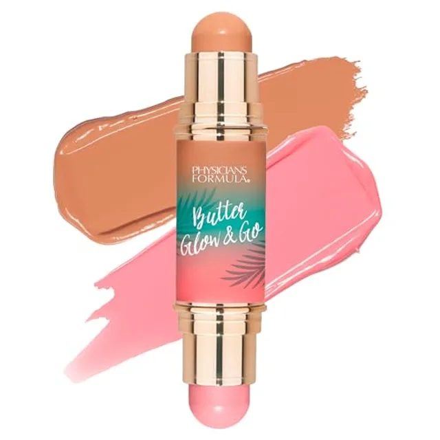 Physicians Formula Butter Glow & Go, Stick Duo Multi-Usage pour Joues, Yeux et Lèvres, Teintes pour Bronzer