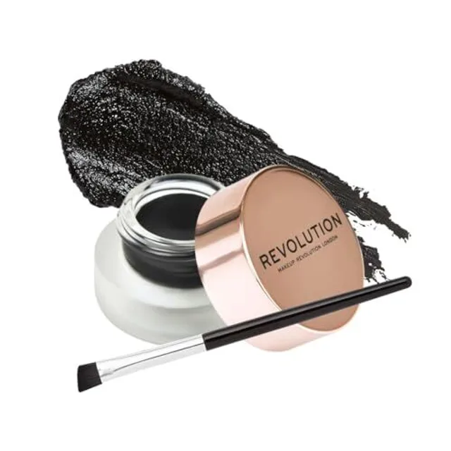Makeup Revolution, gel Eyeliner Pot With Brush, Pot d'Eyeliner En gel avec Pinceau, 3g
