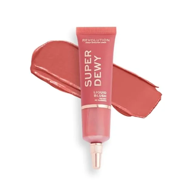 Makeup Revolution, Superdewy Liquid Blusher, Fard à Joues Liquide, Flushing For You, 15ml