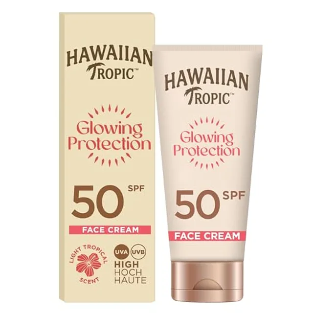 Hawaiian Tropic Glowing Protection Face Cream crème solaire visage SPF 50 50 ml