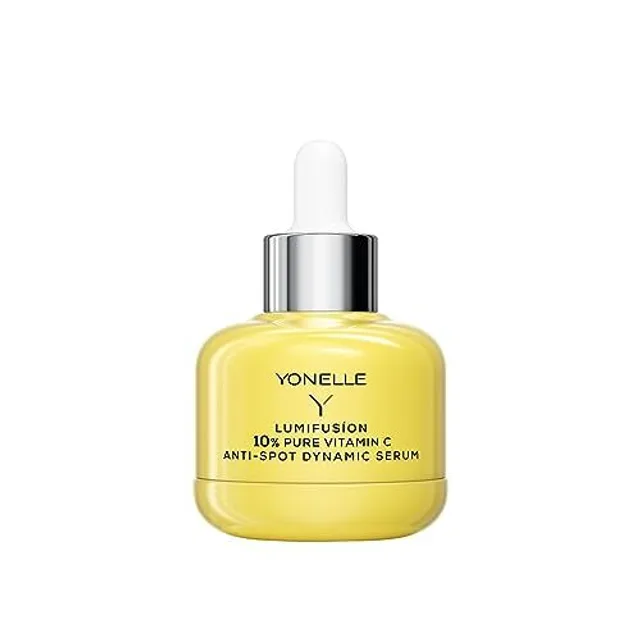 YONELLE Sérum Vitamine C Visage 10% - LUMIFUSION - Sérum Visage à la Vitamine C - Anti-décoloration - Effet