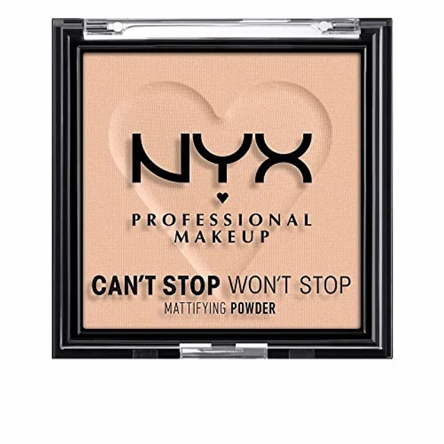 NYX Professional Makeup Poudre Matifiante Can't Stop Won't Stop, Fini Mat, Light Medium