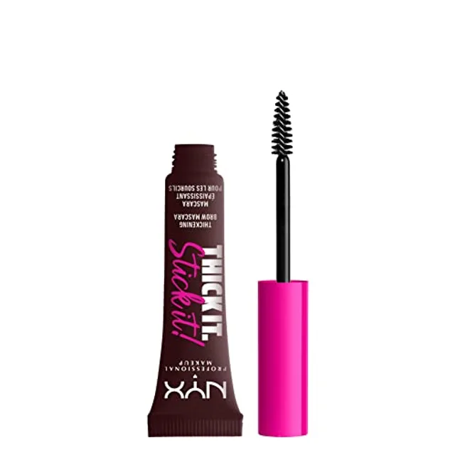 NYX Professional Makeup Thick It. Stick It! Mascara Sourcils, Résultat Teinté & Densifié 16h, Espresso