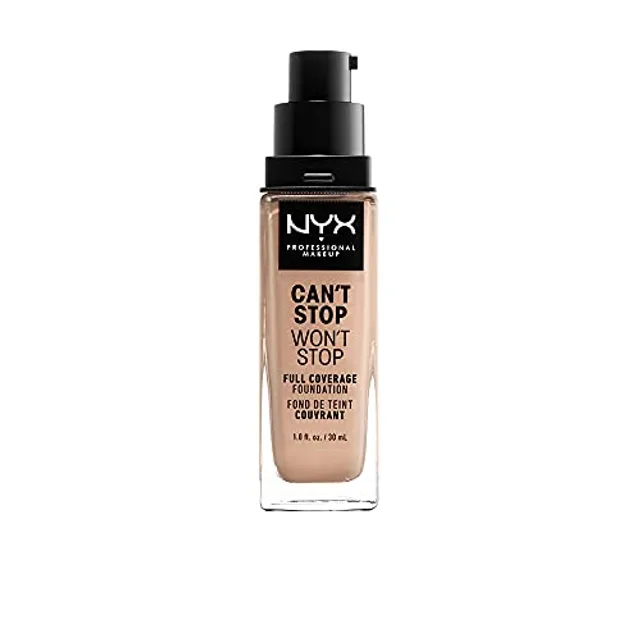 NYX Professional Makeup Fond de Teint Liquide Couvrant Tenue 24h Can't Stop Won't Stop, Waterproof, Fini Mat