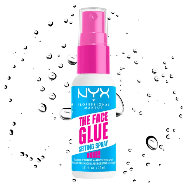 NYX Professional Makeup The Face Glue Setting Spray, Spray fixateur résistant aux transferts et waterproof