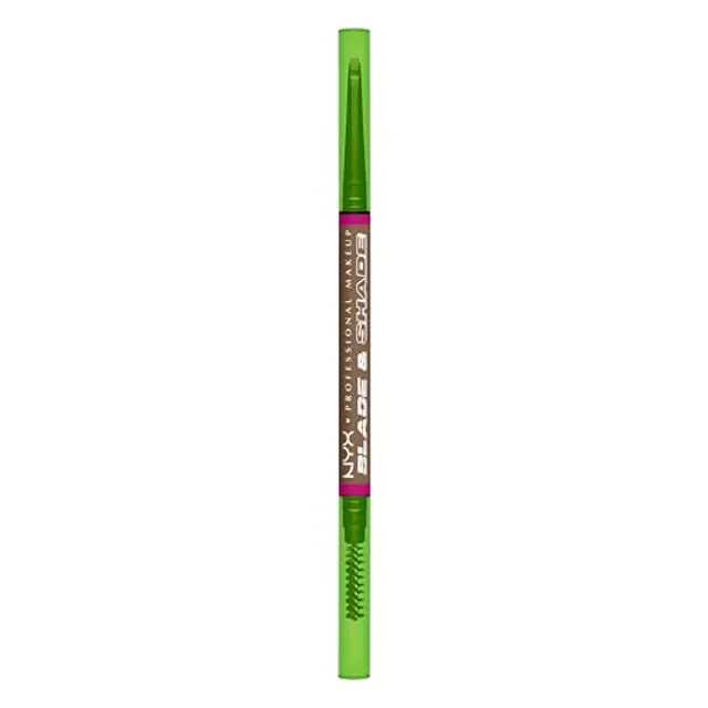 NYX Professional Makeup Blade & Shade, Crayon sourcils double embout, tenue jusqu'à 16h, Taupe