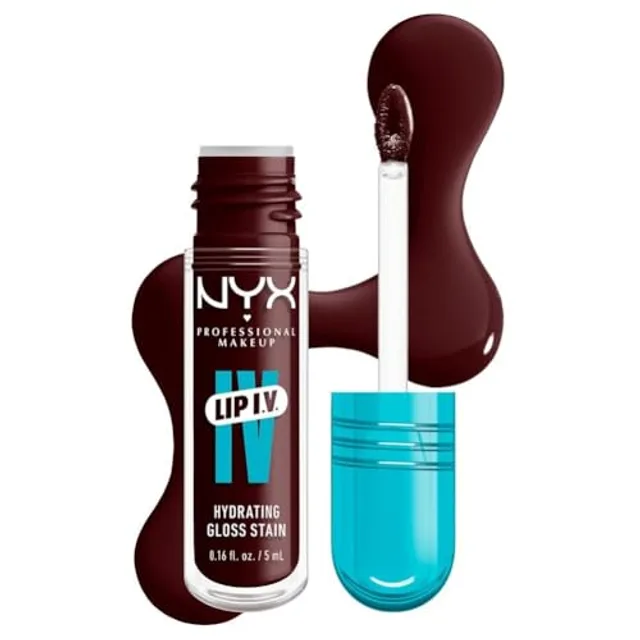 NYX Professional Makeup, Lip IV, Gloss, jusqu'à 12h d'hydratation, hautement pigmenté, fini brillant, Water