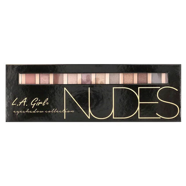 L.A. Girl, Beauty Brick, Palette de 12 couleurs pour les yeux, ges331 nudes, 12 g
