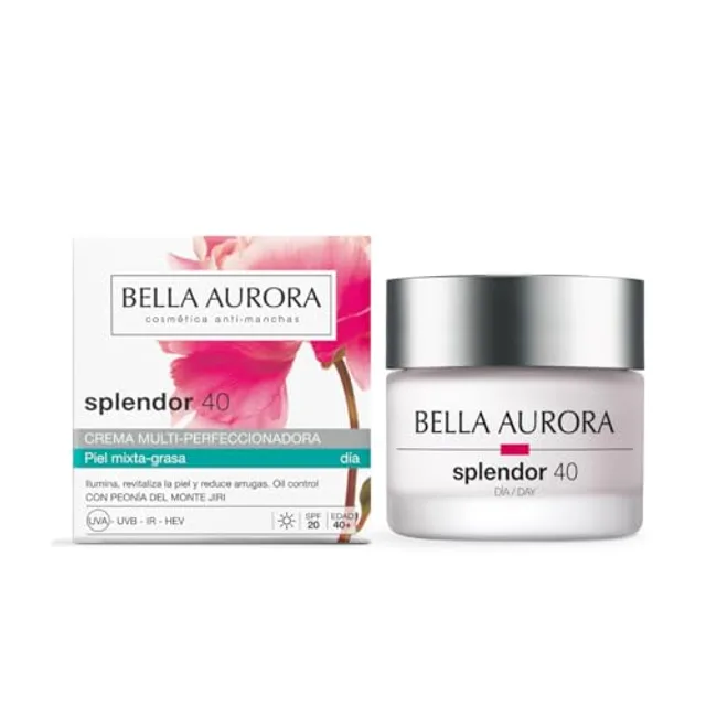 Bella Aurora | Crème Visage Multi-Actions de Jour | Peaux Grasses | 50ml | Crème Réparatrice Hydratante |