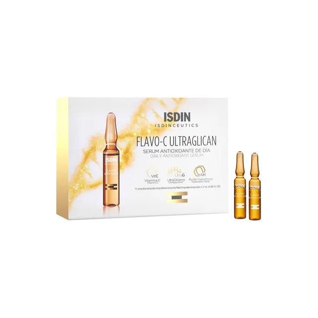 ISDIN Isdinceutics Flavo-C Ultraglican Sérum Visage Antioxydant à la Vitamine C 10 x 2ml