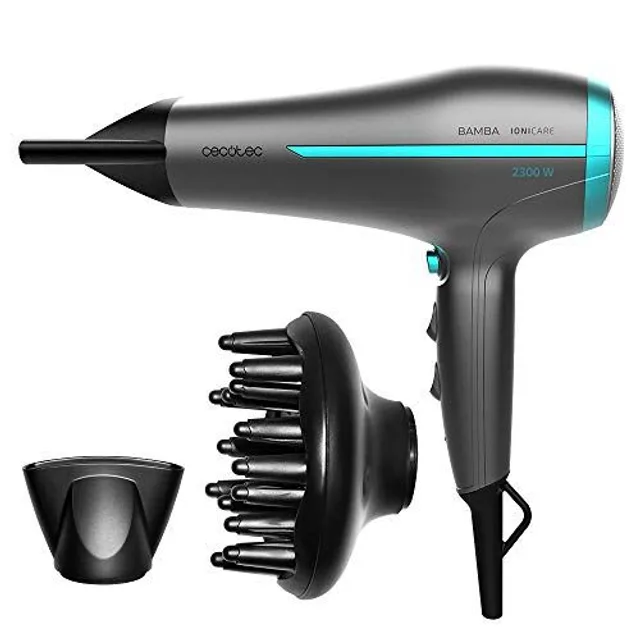 Cecotec Bamba IoniCare 5200 Aura Sèche-Cheveux ionique 2300 W avec Moteur DC à ION réel, Grand débit d'air 2