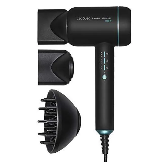 Cecotec Sèche-cheveux ionique Bamba IoniCare 6000 RockStar Vision Moteur numérique 2000 W de puissance, avec